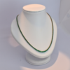 Gargantilla sin fin en oro blanco de 18K con esmeralda redonda - Imagen 2